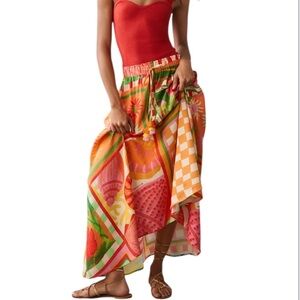 Anthropologie Farm Rio Vibrance Maxi Skirt